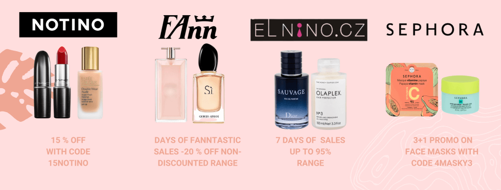 Beauty discounts - Notino, Fann, Elnino, Sephora