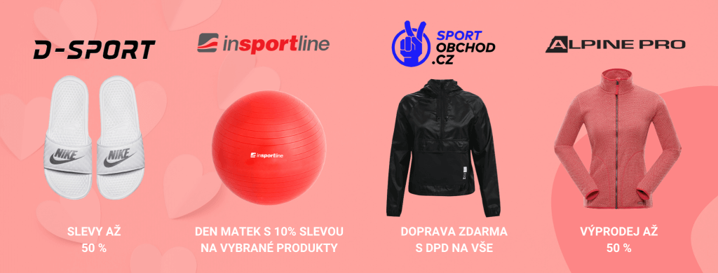 Sport slevy - D-sport, Insportline, Spotobchod a Alpine Pro, výprodej, slevy