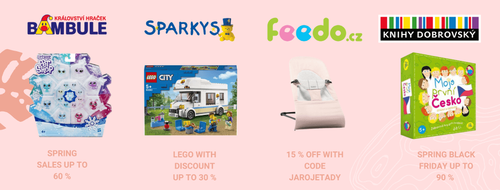 Fun and products for children - sales - Bambule, Sparkys, Feedo, Knihy Dobrovský